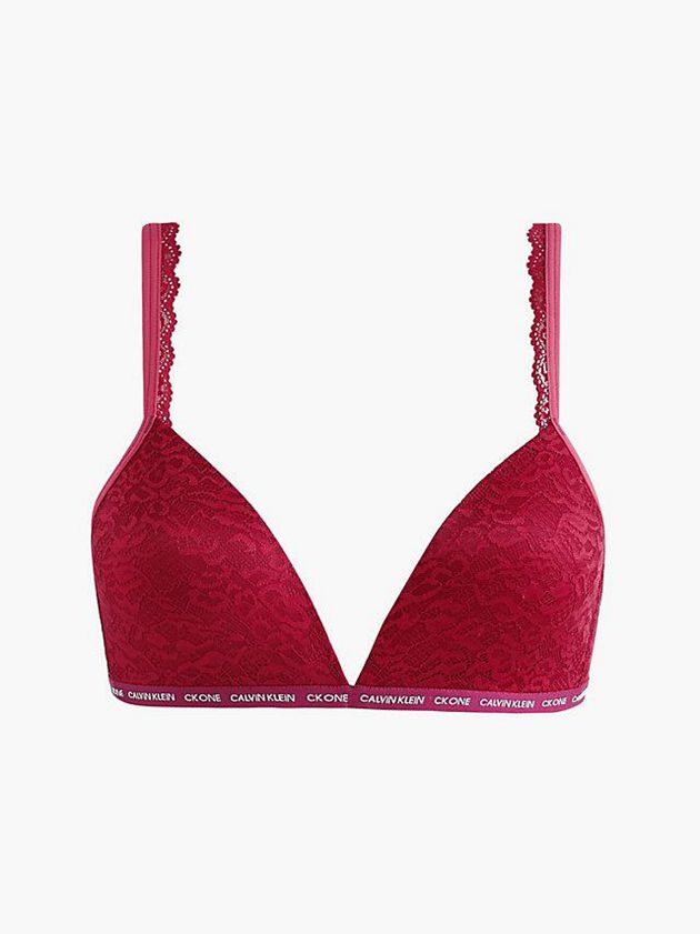 Calvin Klein USA Triangle - CK One Womens Bra Red 9702563-TP